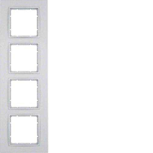 Berker 10146424 Rahmen 4fach B.7 alu, matt Mesch Shop Berker 10146424 Rahmen 4fach B.7 alu, matt Mesch Shop